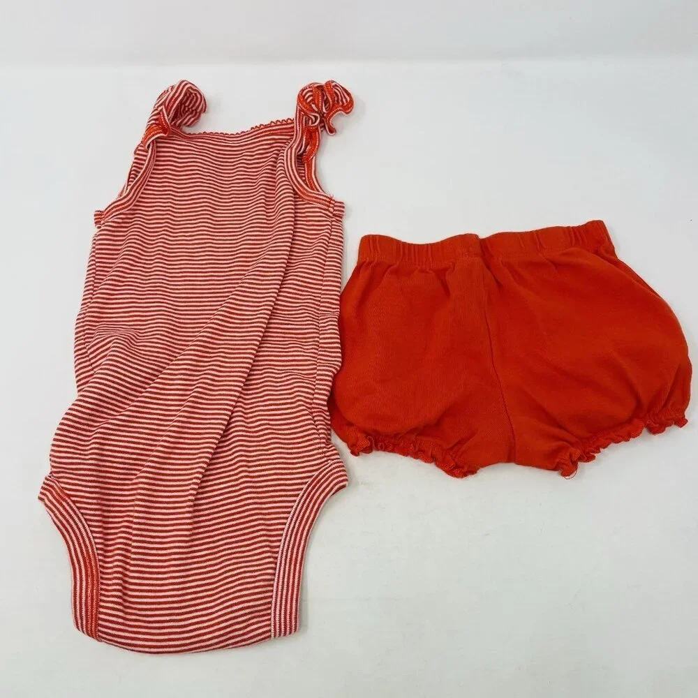 Carters Baby Girls Size 12‎ Months 6 Piece Bodysuits & Short Summer Set 1799